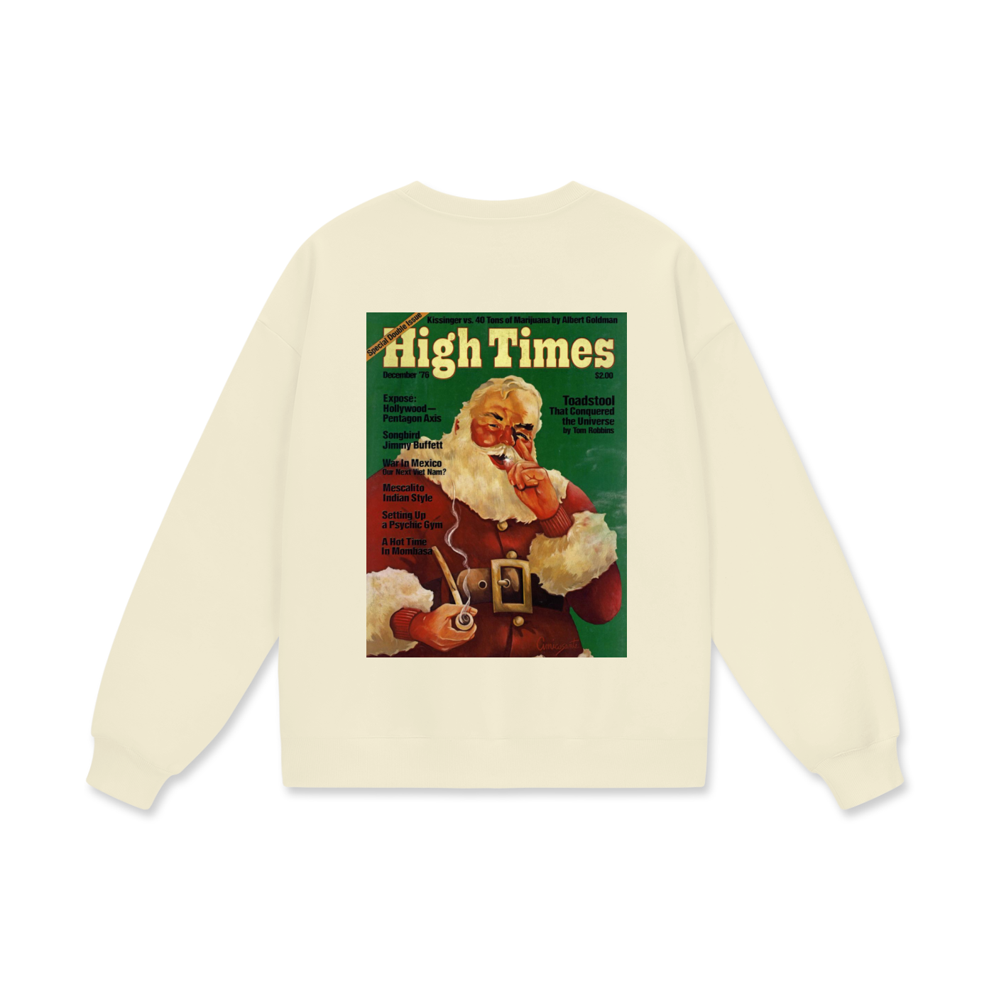 High Times Toke w/ Santa Drop Shoulder Sweatshirt