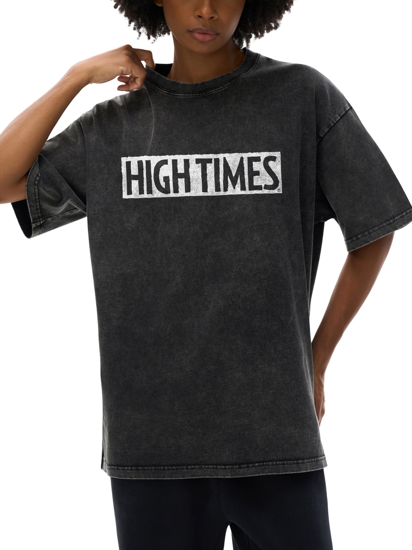 High Times Stoned Washed Oversized Cotton T-Shirt