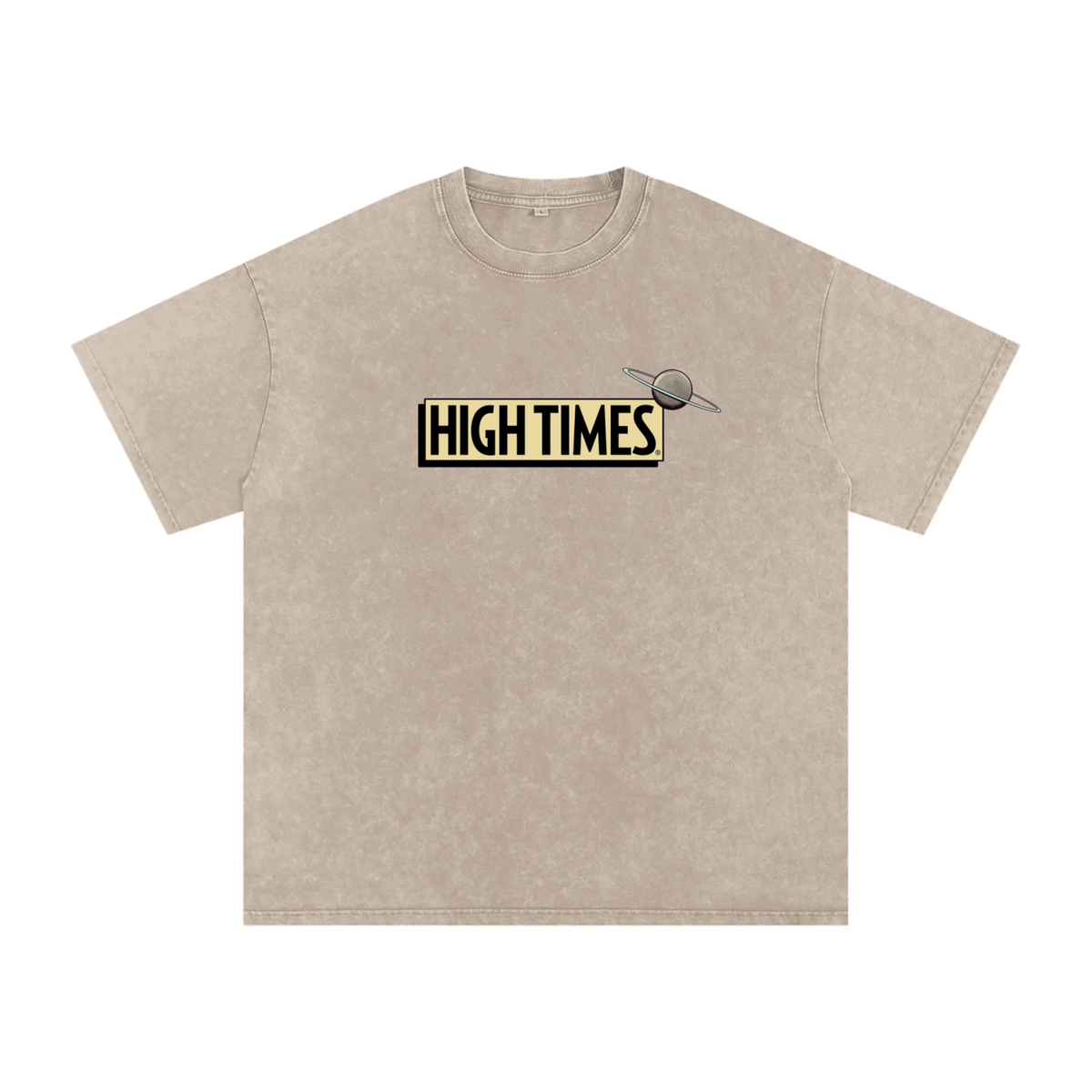 High Times Logo Snow-Washed Oversized Tee
