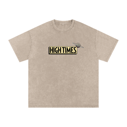 High Times Logo Snow-Washed Oversized Tee