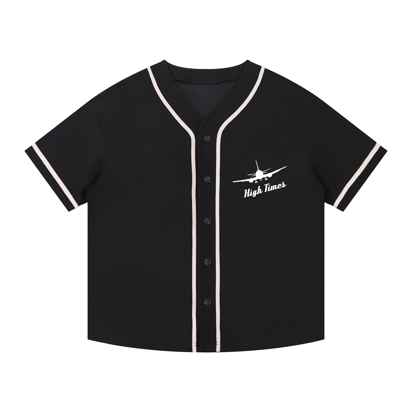 High Times Vintage Flight Baseball Jersey (Black & Red)