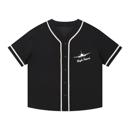 High Times Vintage Flight Baseball Jersey (Black & Red)