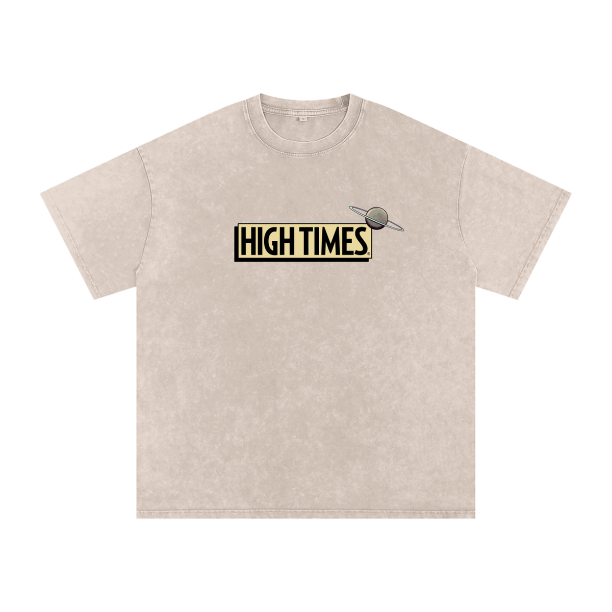 High Times Logo Snow-Washed Oversized Tee