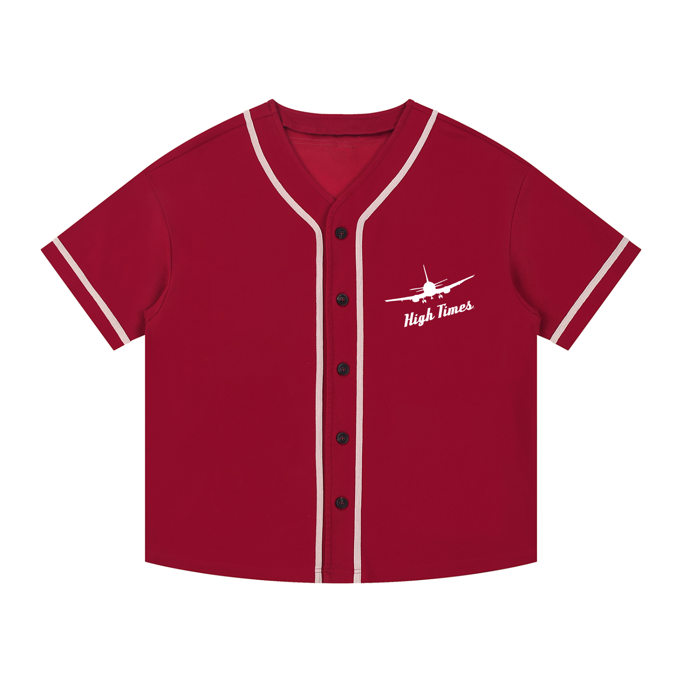 High Times Vintage Flight Baseball Jersey (Black & Red)