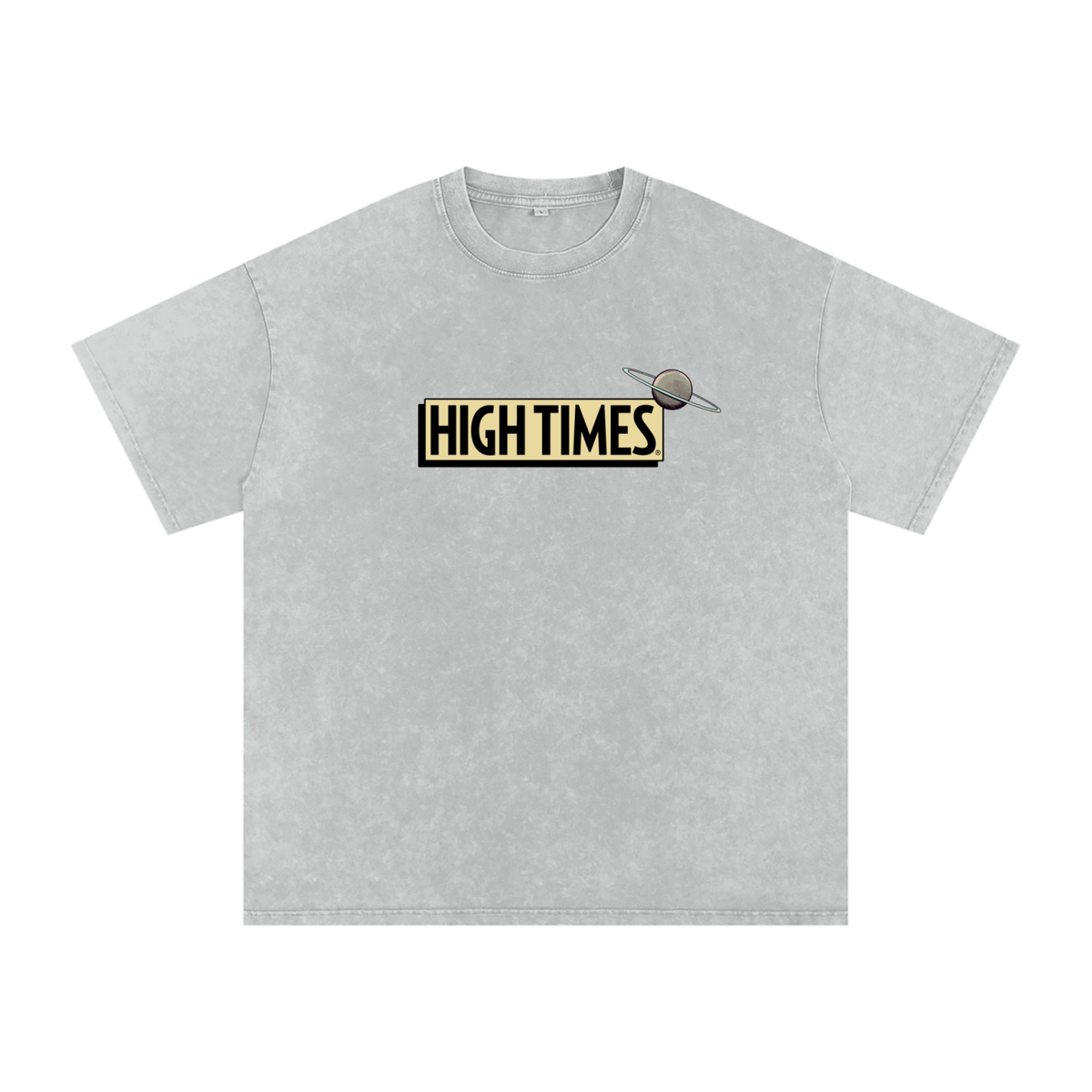 High Times Logo Snow-Washed Oversized Tee
